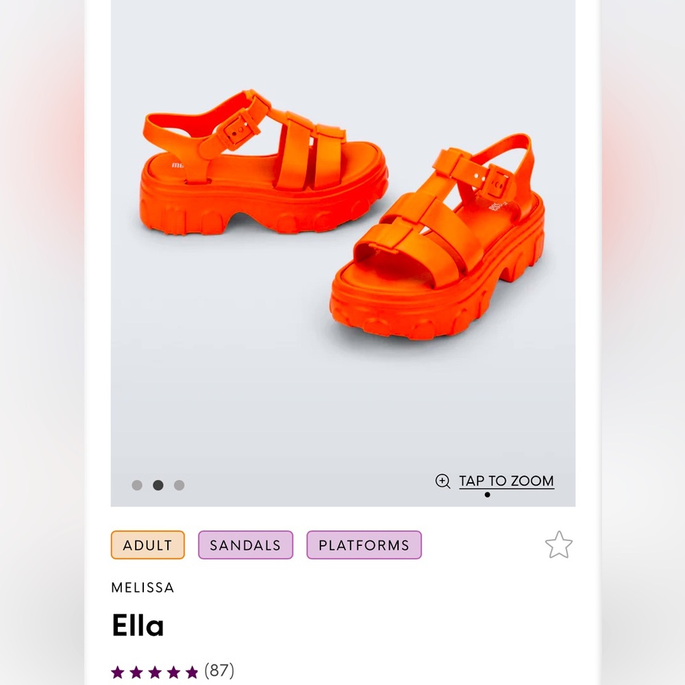 Melissa sandal - Ella in orange